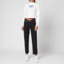 Tommy Jeans Women's Abo Tjw Cropped Baby Rib Top - Ivory Silk - XS