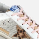 Golden Goose Women's Superstar Mesh/Leather Trainers - Silver/White/Capuccino - UK 7
