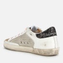 Golden Goose Women's Superstar Mesh/Leather Trainers - Silver/White/Capuccino - UK 7