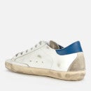Golden Goose Women's Superstar Leather Trainers - White/Ice/Blue - UK 7
