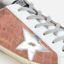 Golden Goose Women's Superstar Croc Printed Leather Trainers - Mauve/White/Silver - UK 3