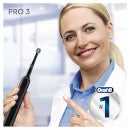 Oral-B Pro 3 3500 Elektrische Zahnbürste, Reiseetui, schwarz 