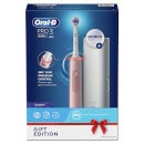 Oral-B Pro 3500 3D White Pink Electric Toothbrush with Travel Case