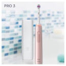 Oral-B Pro 3500 3D White Pink Electric Toothbrush with Travel Case
