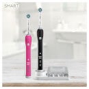 Oral-B Smart 4900 Duo Pack of Two Electric Toothbrushes, Black & Pink