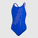 Girl's Boom Logo Placement Flyback Swimsuit Blue