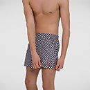 Pantalones cortos de natación Vintage para ocio de 35 cm para hombre, negro