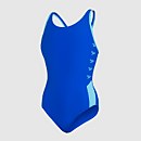 Mädchen Boom Logo Splice Muscleback Badeanzug in Blau