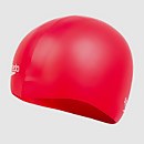 Unisex Plain Moulded Silicone Badekappe in Rot