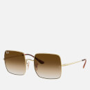 Ray-Ban Women's Square Oversized Metal Sunglasses - Gold