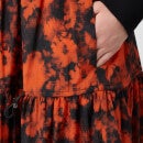 KENZO Women's Printed Elasticated Midi Skirt - Medium Orange
