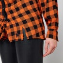 KENZO Women's Shirt Long Sleeves Buttons - Medium Orange