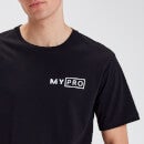 Męski T-shirt z krótkim rękawem z kolekcji MYPRO – czarny - XS