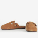 Barbour Women's Nellie Suede Mules Slippers - Camel - UK 4