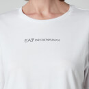 Emporio Armani EA7 Women's Train Logo Series Cross Over T-Shirt - White