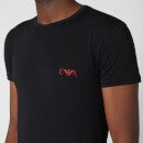 Emporio Armani Underwear Men's 2-Pack Slim Fit Crewneck T-Shirts - Black/Black - S