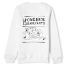 Spongebob Squarepants Sprinting Through The Sea Kids' Sweatshirt - White