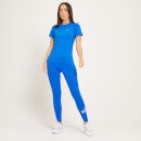 T-shirt d’entraînement à fermeture éclair ¼ coupe slim MP pour femmes – Bleu pur - XS