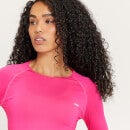 MP moteriški besiūliai „Shape“ marškinėliai ilgomis rankovėmis – Rausvai violetinė - XXS