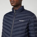 Armani Exchange Men's Zipped Down Jacket - Navy/Melange Grey - S