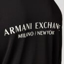 Armani Exchange Men's French Terry Pullover Hoodie - Black - S