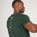Męski T-shirt z krótkimi rękawami z nadrukiem camo z kolekcji MP Adapt – ciemna zieleń