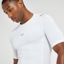 Męski T-shirt bazowy z krótkim rękawem z kolekcji MP Engage – biały - XS