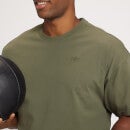 Pánske oversized tričko s krátkymi rukávmi MP Dynamic Training – tmavozelené - XXS
