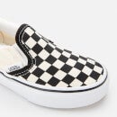 Vans Kids' Classic Slip-On Checkerboard Trainers - Black/White - UK 11 Kids