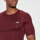 Męski T-shirt z warstwą bazową i krótkimi rękawami z kolekcji MP – Merlot - XXXL