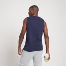 MP Moška daljša majica brez rokavov z večjim izrezom – mornarsko modra - XXS