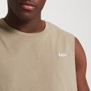 MP pánské tričko bez rukávů s hlubokými průramky – šedobéžové - XXS