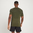 Camiseta de manga corta sin costuras Essentials para hombre de MP - Verde aceituna oscuro jaspeado - XS