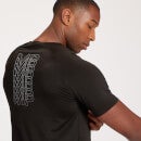 Camiseta de manga corta de entrenamiento con gráfico de MP repetido para hombre de MP - Negro