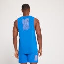Męska koszulka treningowa bez rękawów z nadrukiem z kolekcji MP – True Blue - XXS