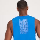 Camiseta sin mangas de entrenamiento con detalle gráfico de MP repetido para hombre de MP - Azul medio