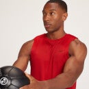 Męska koszulka treningowa bez rękawów z nadrukiem z kolekcji MP – Wine - XS