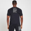 Męski T-shirt treningowy z krótkimi rękawami z nadrukiem z kolekcji Run Graphic MP – czarny - XXS