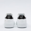 KARL LAGERFELD Women's Maxi Cup Leather Flatform Trainers - White