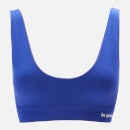 Semi Sheer Seamfree Crop Top Spectrum Blue