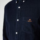 GANT Men's Regular Fit Corduroy Shirt - Evening Blue - S
