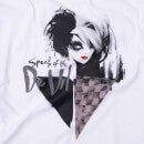 T-Shirt Cropped Ringer Femme - Noir/Blanc