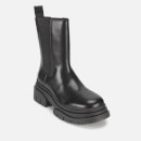 Ash Women's Storm Leather Mid Calf Chelsea Boots - Black/Black - UK 8