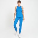 Camiseta sin mangas con espalda nadadora de entrenamiento con gráfico de MP repetido para mujer de MP - Azul real - XXS