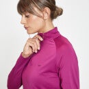 Damska bluza treningowa z suwakiem 1/4 z kolekcji MP – Deep Pink - XS