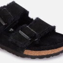 Birkenstock Men's Arizona Shearling Double Strap Sandals - Black