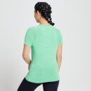 MP レディース パフォーマンス トレーニング Tシャツ - アイス グリーン マール ホワイトの斑点模様入り - XXS