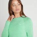 MP Women's Performance Long Sleeve Training T-Shirt - Ice Green Marl with White Fleck - XS