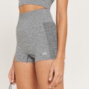 MP Women's Curve High Waisted Booty Shorts - Grey Marl - M