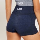 MP Women's Curve High Waisted Booty Shorts - Galaxy Blue Marl - L
